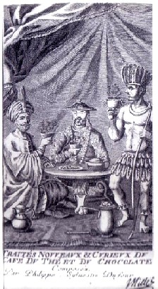 Philippe Sylvestre Dufour ( ?), De l’usage du caphé, du thé et du chocolate, 1685.