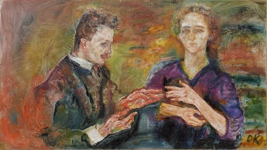 Oskar Kokoschka, Hans Tietze et Erica Tietze-Conrat, 1909.