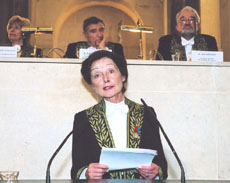 Madame Bastid-Bruguière qui fut élue en 2001 à l’Académie des sciences morales et politiques