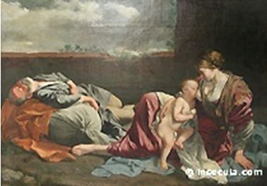 Repos pendant la fuite en Egypte, Orazio Gentileschi, Messina, Museo Nazionale