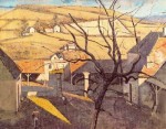 Balthus, Cour de ferme à Chassy, 1960, Huile sur toile