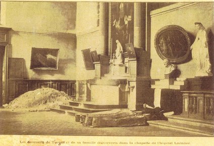 Les cercueils de Turgot et de sa famille découverts dans la chapelle de l’hôpital Laennec