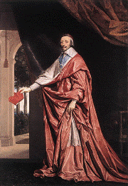 Armand Jean du Plessis Cardinal de Richelieu (1585-1642), Minister of King Louis XIII by Philippe de Champaigne (1602-1674), Louvre Museum.