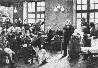 Le tableau du peintre André Brouillet (1857-1914), exposé au Salon de 1887, représente Charcot face à sa fameuse malade, Blanche Wittmann, devant le parterre de ses collaborateurs. Jean-Baptiste est accoudé à la fenêtre, au fond de la salle