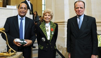 Hélène Carrère d’Encausse  et les représentants de l’Unversité française d’Égypte