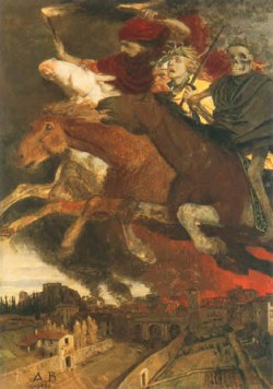 Böcklin La Guerre, Les quatre chevaux de l’Apocalypse