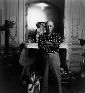Photographie de Lucien Clergue, "Picasso au miroir", 1955