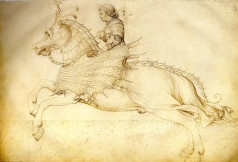 Jacopo Bellini, Cavalier sur palefroi au harnachement fantastique