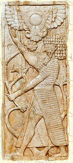 Gravure sur de l’ivoire, époque néo-Assyrienne