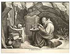 Saint François, gravure de Wenceslas Hollar (XVIIe s.)