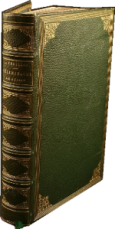 Reliure en chagrin vert, vers 1840
