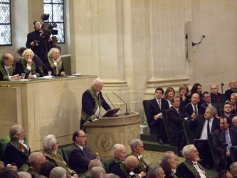 William Christie sous la Coupole de l’Institut le 27 janvier 2010