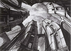 Passage du Caire, 1991, printmaking by Erik Desmazières