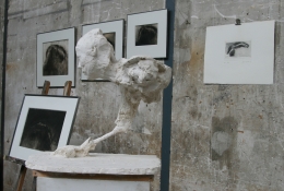 Sculpture de Pierre- Edouard, atelier de l’artiste, 13 mars 2010