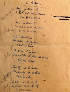 Le manuscrit original du Chant des partisans, propriété de l’État, est conservé au musée de la Légion d’honneur.