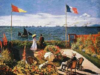 Terrasse à Saint Adresse, 1867, par Claude Monet qui a alors 27 ans.