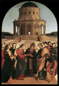 Le mariage de le Vierge, 1504 Raphaël.