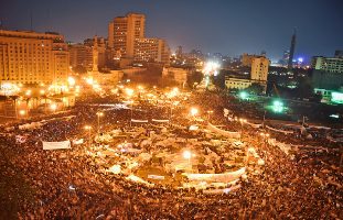 La place Tahrir du Caire le 8 février 2011
