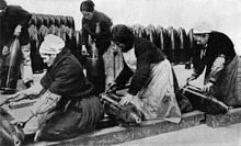 Femmes à la fabrique d’obus en France en 1917