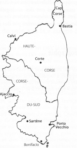 La Corse : carte d’orientation