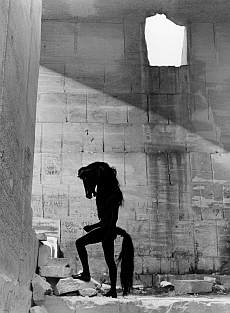 Lucien Clergue, Homme Cheval, tournage du film Le Testament d’Orphée de Jean Cocteau, 1959, tirage argentique