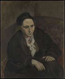 Gertrude Stein (1906) de Pablo Picasso,  Huile sur toile, 10 x 81.3 cm