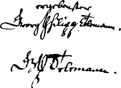Signature de Telemann (1714 et 1757)