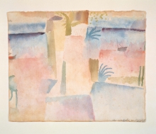 Paul Klee Blick zum Hafen von Hamamet, 1914 <link:Vue sur le port d’Hammamet> Aquarelle sur papier, 21,5 x 27 cm