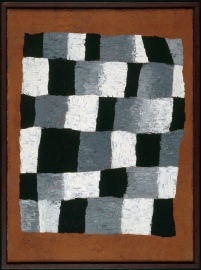 Paul Klee,  Rhyth-misches, 1930 <link:En Rythme> Huile sur toile de jute ; cadre original, 69,6 x 50,5 cm
