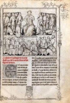 Livre de la chasse « Chasse à l’ours » Avignon, fin du XIVe siècle Avec dessin à l’encre fait en Avignon Illustré en grisaille par Jean de Toulouse, sous la direction de G.Fébus