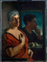 Giorgio de Chirico (1888 - 1978) Ritratto dell’artista con la madre, 1919 Huile sur toile, 79.7 x 60.4 cm Achat, 1992