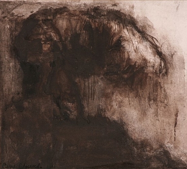 Pierre-Édouard, Corps en forme d’Arche, encre sur papier 2011, 17 x 15,5 cm