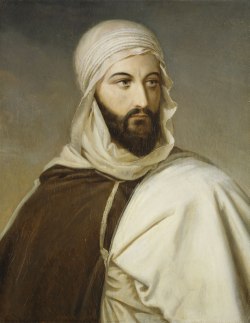 Portrait d’Abd el-Kader (1807-1883), par Godefroid Marie Eléonore, peint vers 1830-1844 à Paris