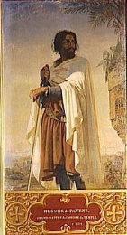 Hugues de Payns, premier maître de l’ordre du Temple ( ?-1136), 1841, huile sur toile, Musée national des châteaux de Versailles et de Trianon