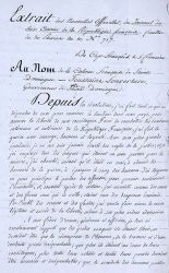 Acte écrit de Toussaint Louverture contre l’insurrection de 1801.