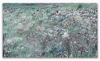 die Ungeborenen, 2010-2012. Oil, emulsion, acrylic, shellac, sediment of an electrolysis and chalk on canvas