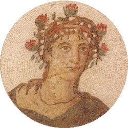 Marcus Gavius Apicius, auteur du premier traité gastronomique que nous connaissons : le De re coquinaria. Mosaïque de Pompeï.